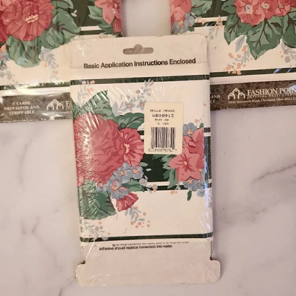 Fashion point decorative border bundle of three imperial wall coverings floral '